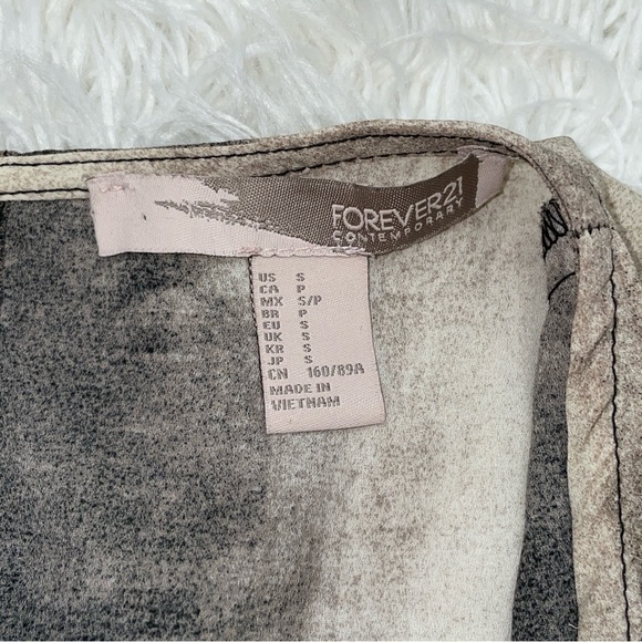 Forever21 Contemporary Black & Cream Tie Dye/Ombre Sleeveless Dress Size Small - Picture 8 of 13